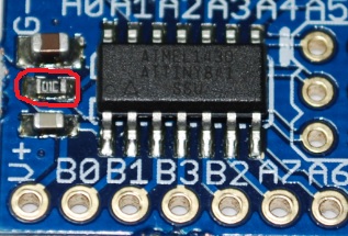 Pull-up resistor for the reset pin